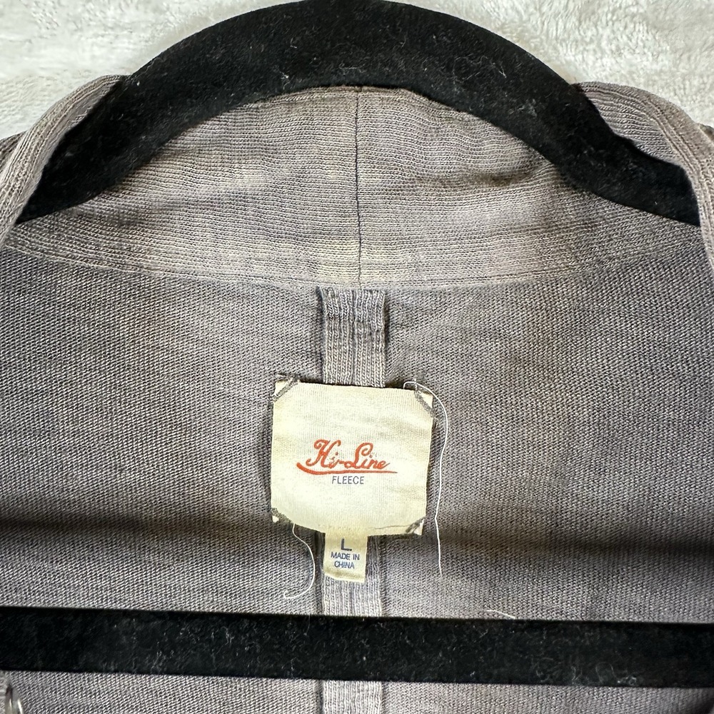 Madewell Hi-Line Moto Jacket Women's L Gray Crop 100% Cotton - Picture 10 of 11